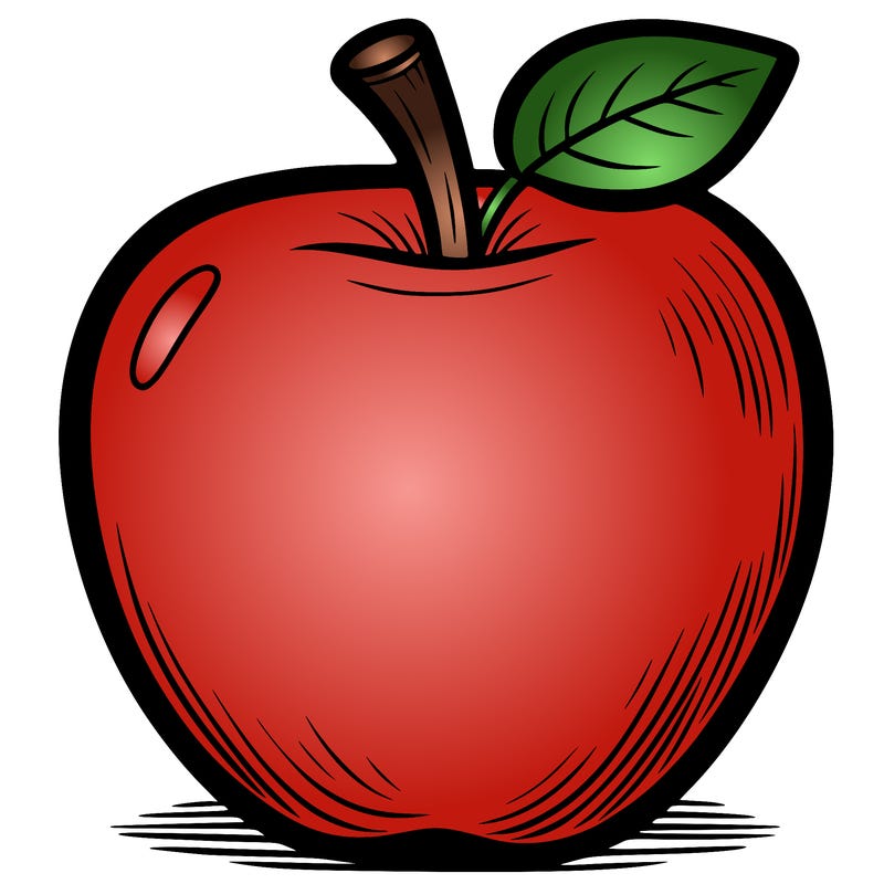 one apple (that fits in the frame)