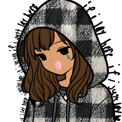 girl with a hoodie with hood over her head