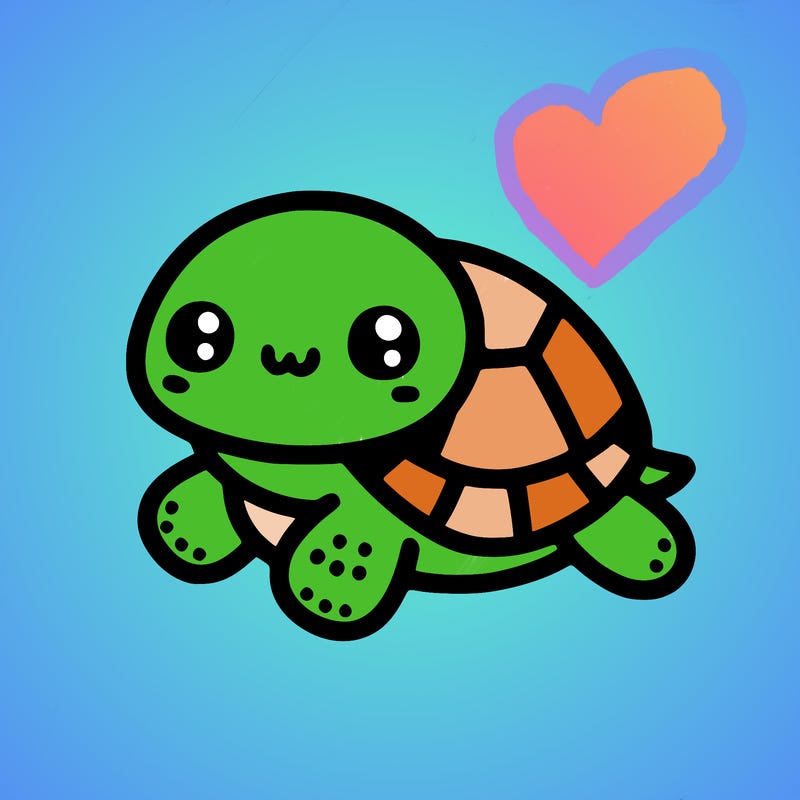 cute simple little turtle