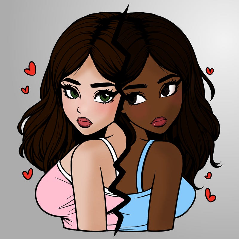 realistic girl split