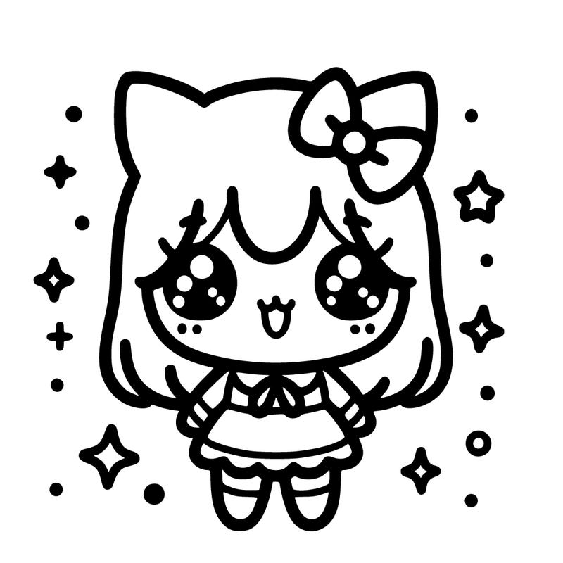kwaii kitty girl