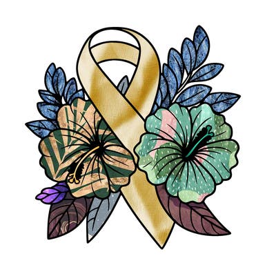 breast cancer awareness with hibiscus flowers