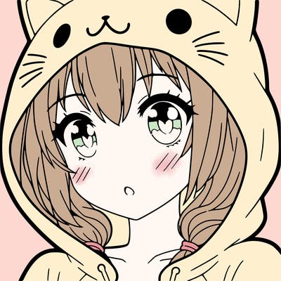 anime girl in cat onesie