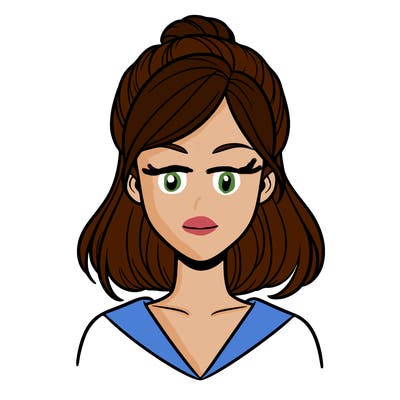 woman with a blank face