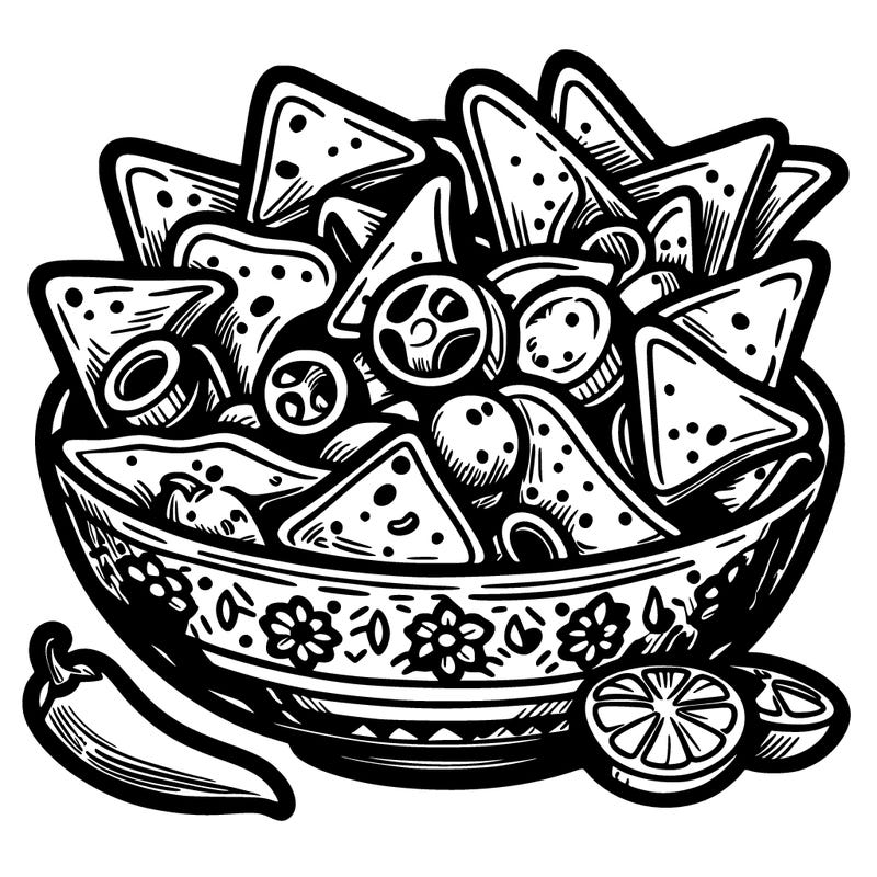 nachos with bowl