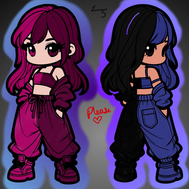 girl in crop top and baggy pants