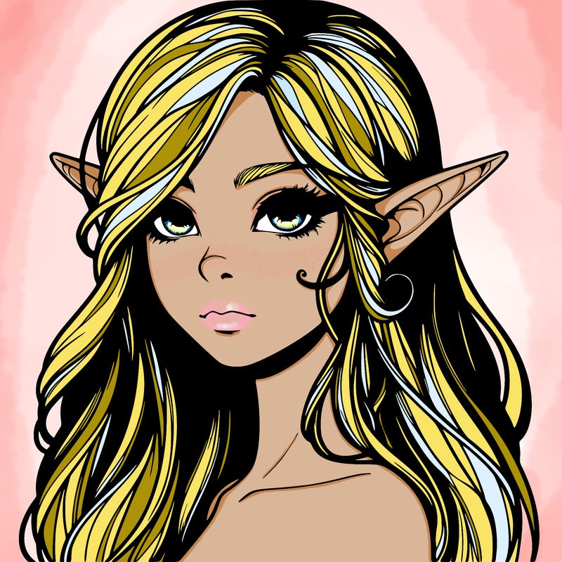 elf girl realistic dark fantasy