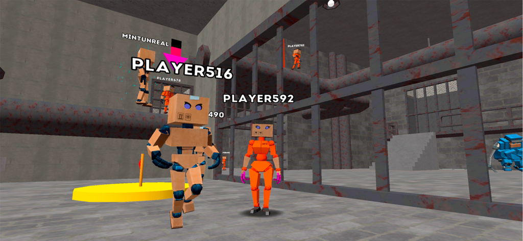 Obby Online Parkour World - Multiple blocky characters in a 3D multiplayer obstacle course game