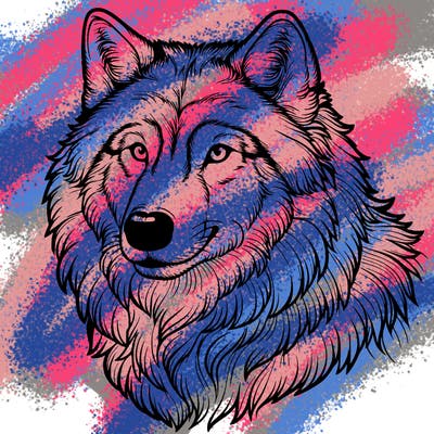 realistic wolf