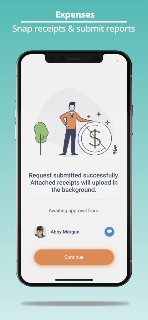 Access PeopleHR - Mobile application interface for submitting business expenses and snapping receipt photos