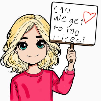 realistic girl holding up a sign