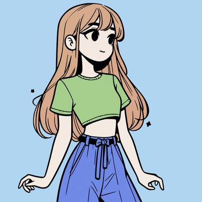 girl in a cute crop top