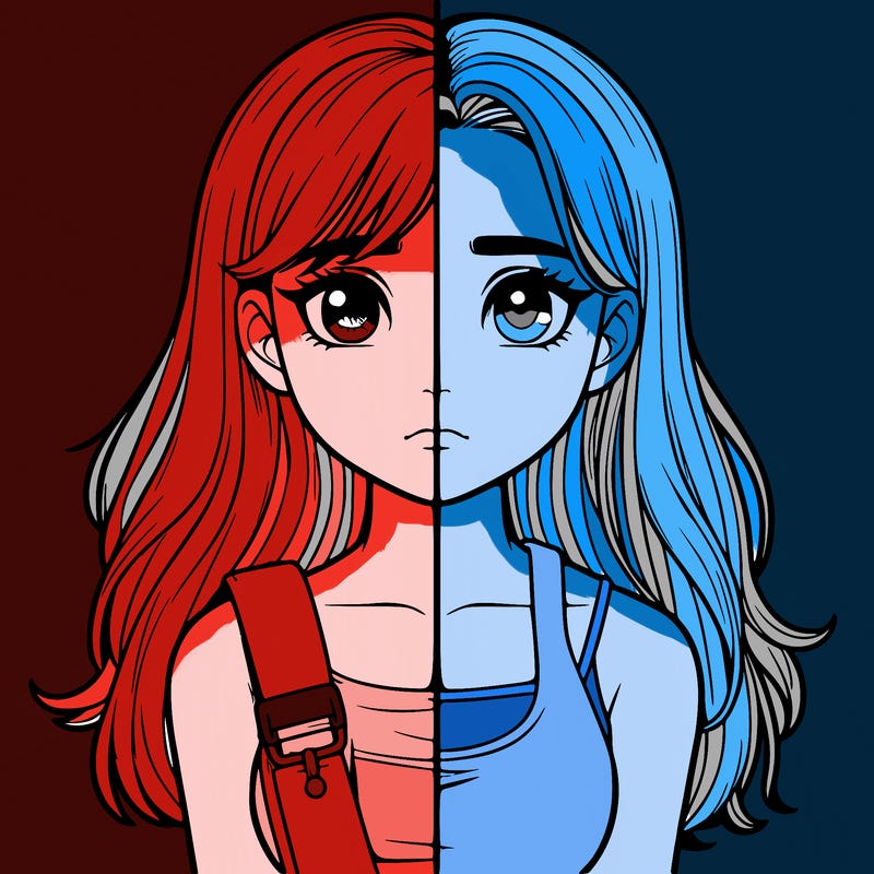 realistic girl split