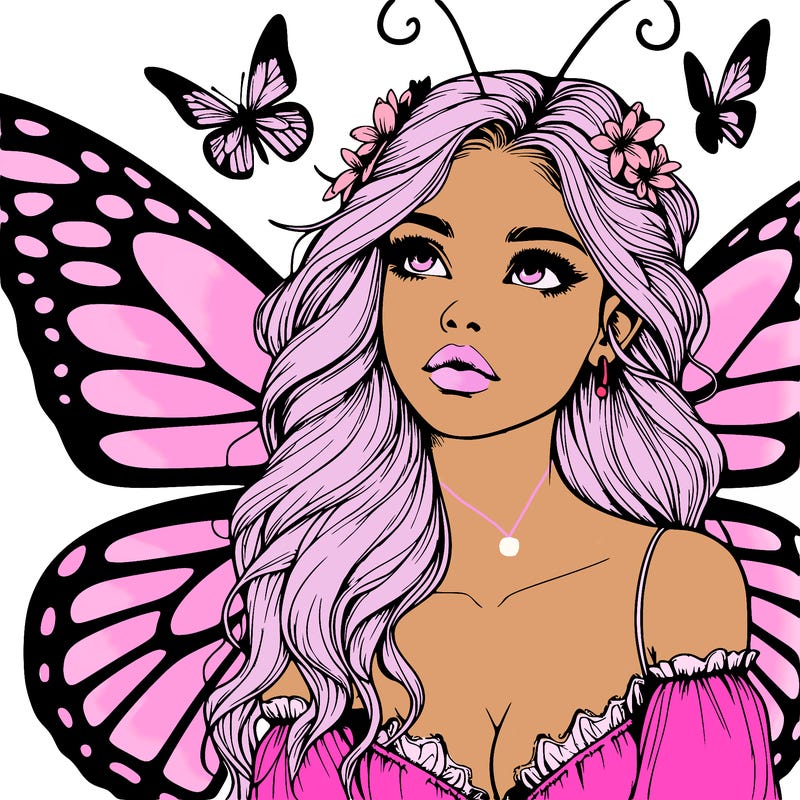 butterfly fairy realistic girl