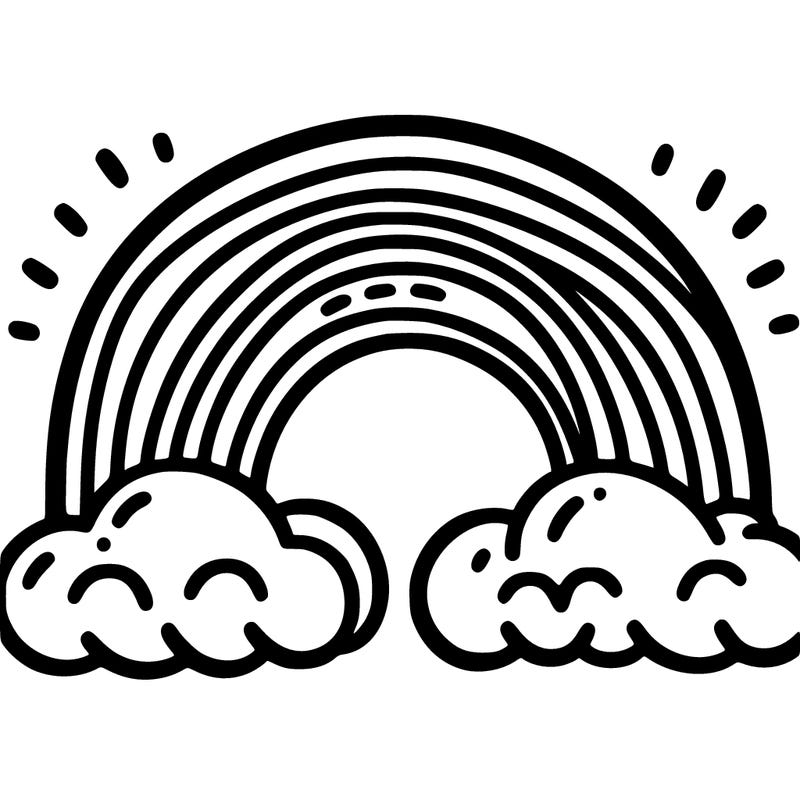 a very simple and bold big rainbow