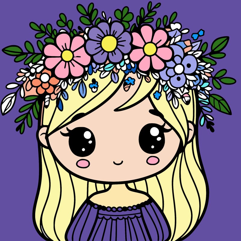 girl with flowers crown
