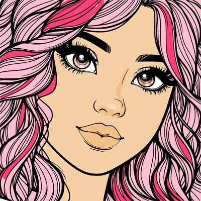 beautiful realistic girl close up to the camera with wavy hair,