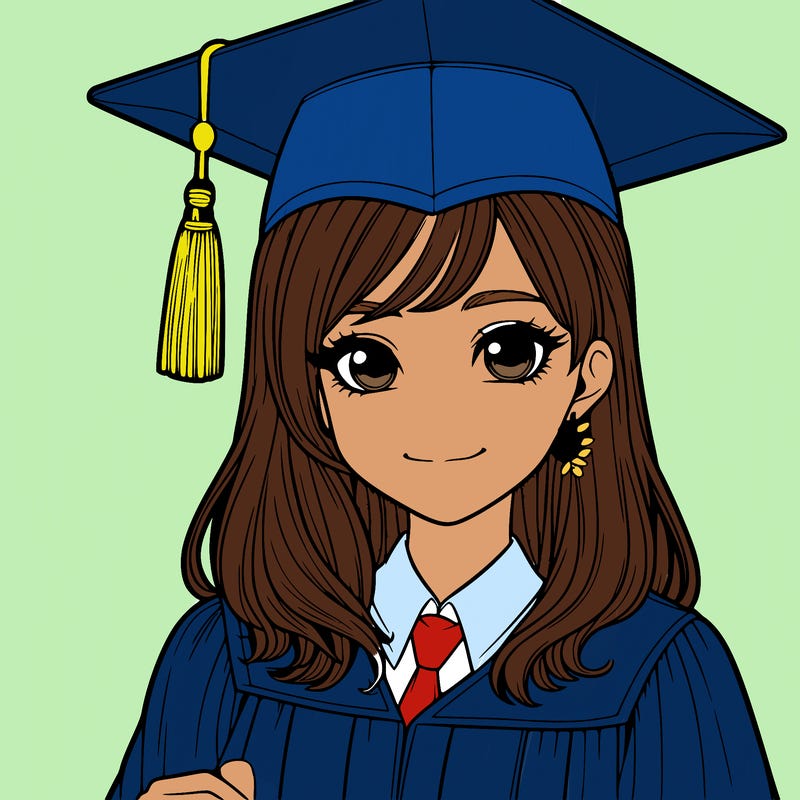 realistic girl who was graduating