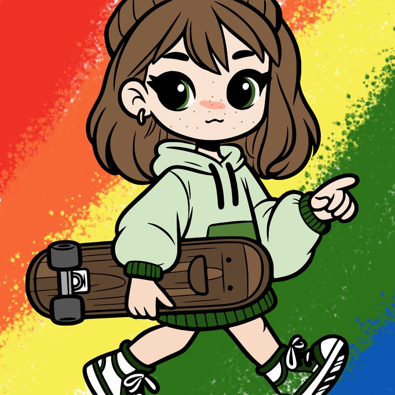 girl with skateboard