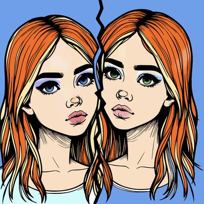 realistic girl split