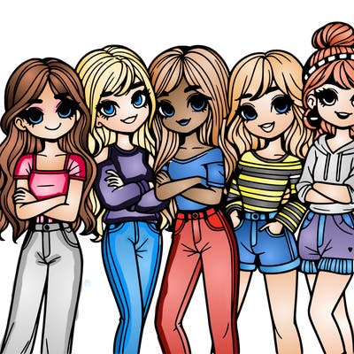 group of girl friends