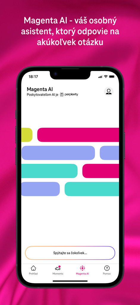 Telekom - La interfaz del asistente personal Magenta AI dentro de la aplicación móvil Telekom.