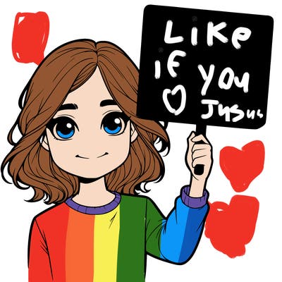 realistic girl holding up a sign