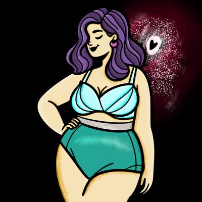 plus size woman bathing suit