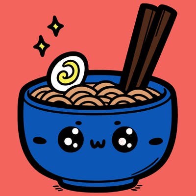 kawaii ramen soup