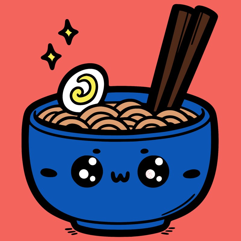 kawaii ramen soup