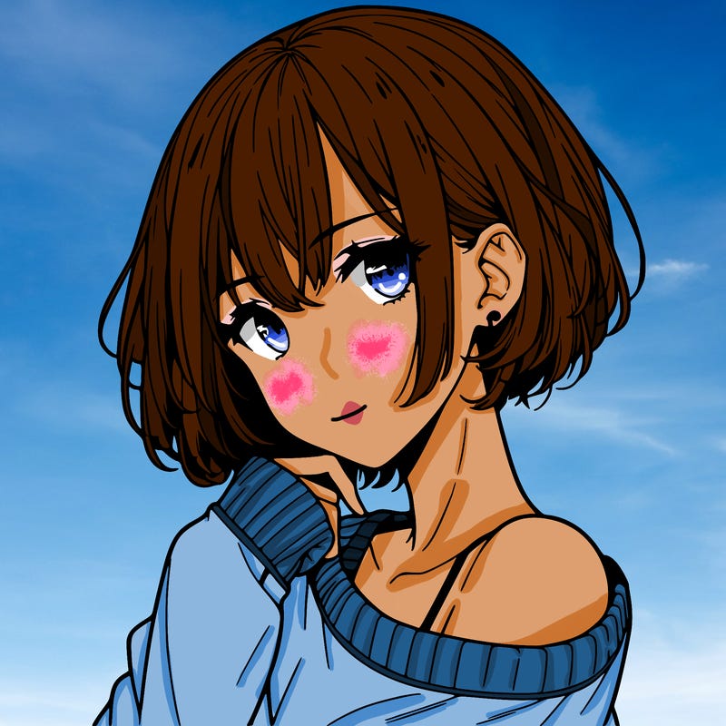 cool anime girl with short hair