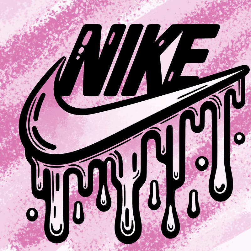 dripping nike logo