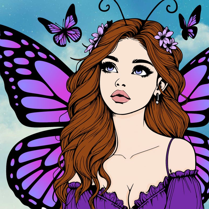 butterfly fairy realistic girl
