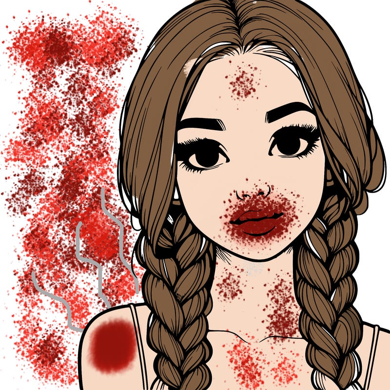 realistic girl with braids