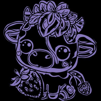 cute strawberry cow