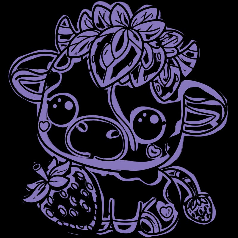 cute strawberry cow
