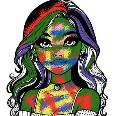 realistic pretty girl