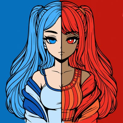realistic girl split