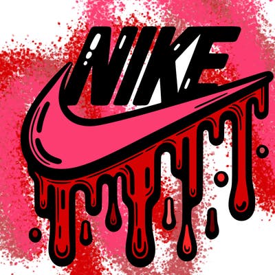 dripping nike logo
