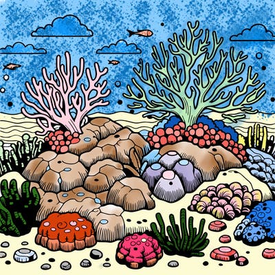 realistic coral reef