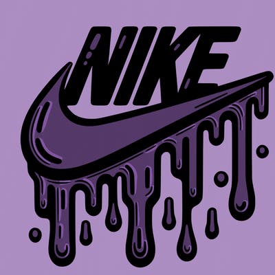 dripping nike logo