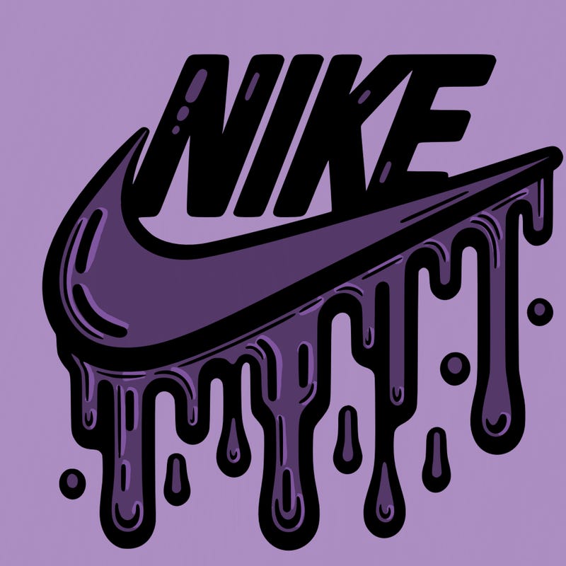 dripping nike logo