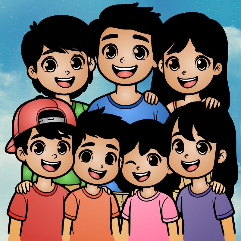 six friends together