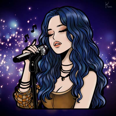 realistic female singer