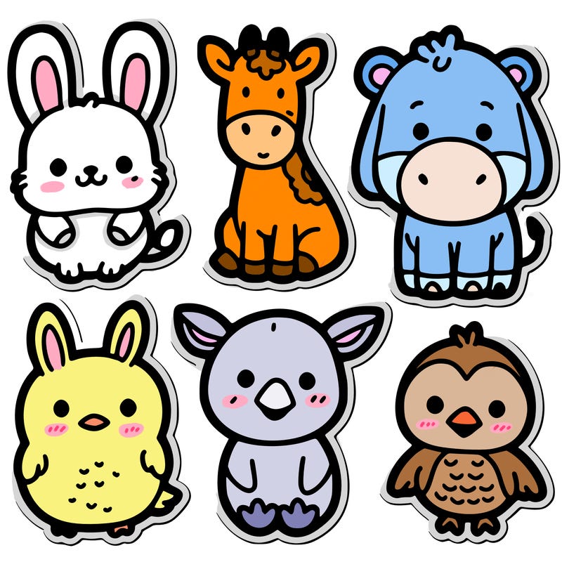 cute animal stickers