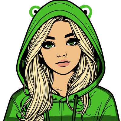 realistic girl with a hoodie