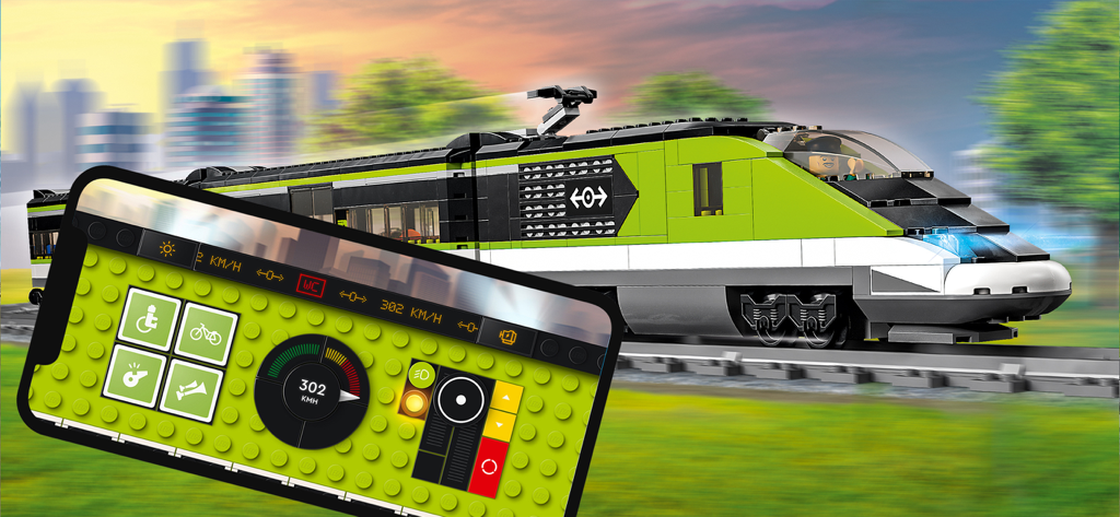 LEGO® パワード アップ アプリの LEGO City Passenger Train のリモート コントロール用インターフェイス