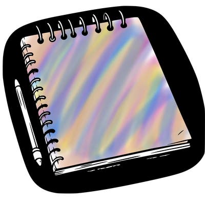 a blank sketch pad