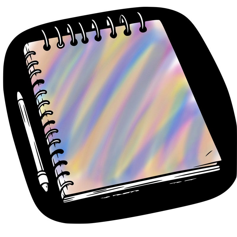 a blank sketch pad