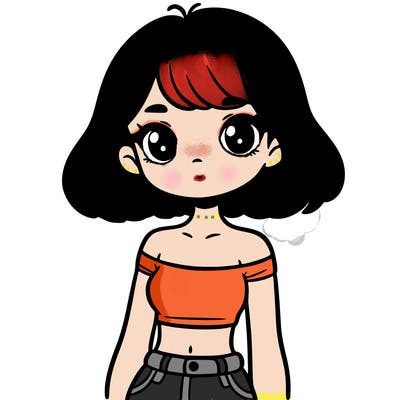 girl in a cute crop top